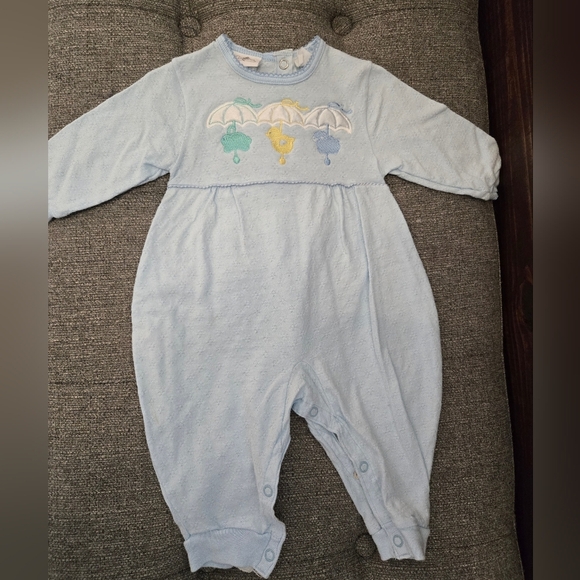Set Of 4 Vintage Baby Blue Rompers Sets Carter's, Bright Future, Baby Bear - Picture 10 of 16